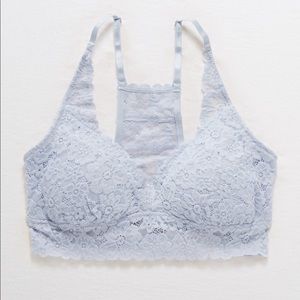 NEVER WORN Aerie Padded Creme Blue Bralette